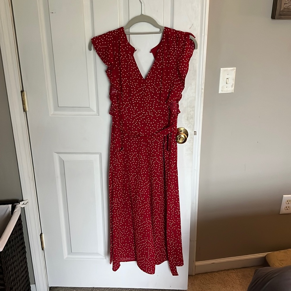 She and Sky red polka dotted jumpsuit. Great condition. Worn only once